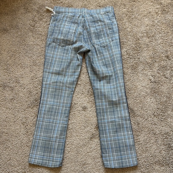 NWT Mother Insider Ankle Plaid Striped Happy People Read and Drink Coffee Pants - Picture 9 of 11